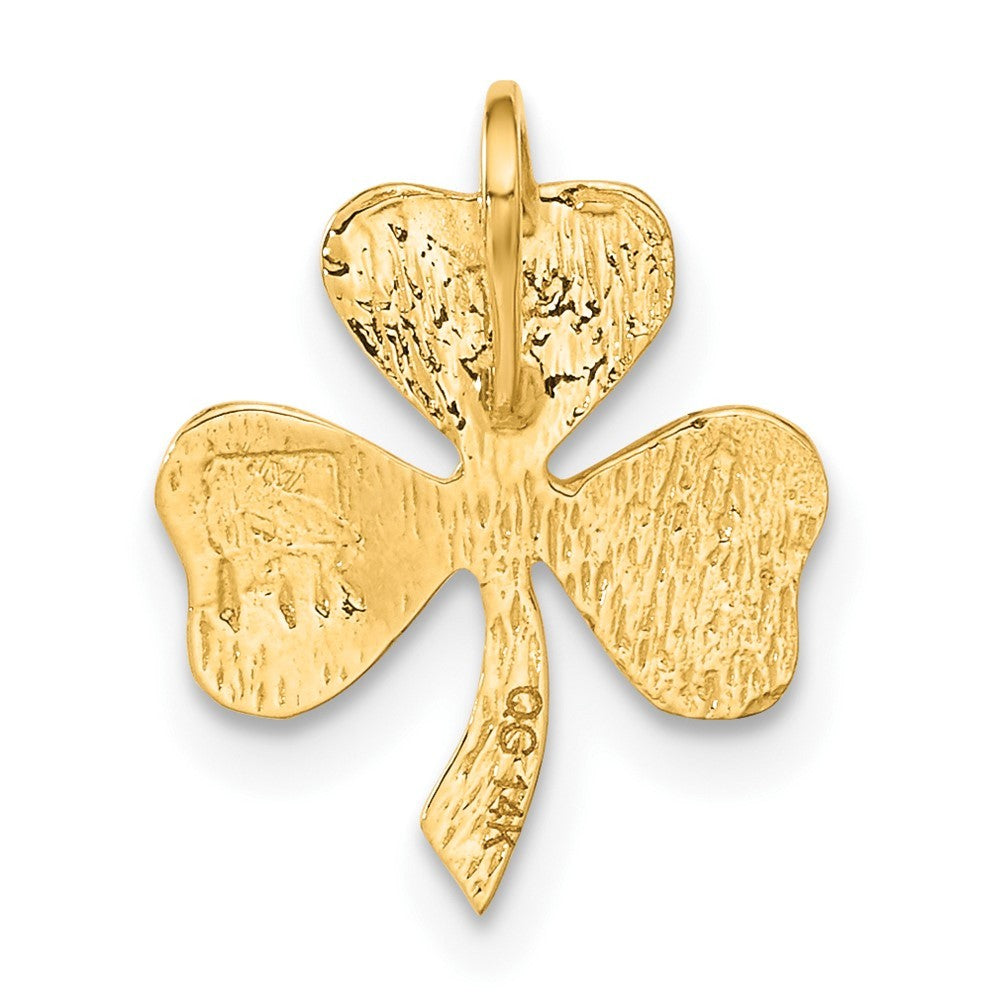 14k Yellow Gold Shamrock Chain Necklace Slide