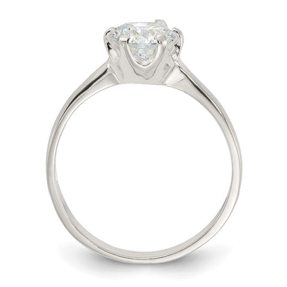 Sterling Silver Cubic Zirconia Ring Size 8