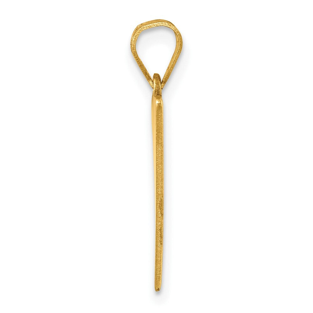 14k Yellow Gold Class Of 2026 Rally Flag / Graduation Charm Pendant for Women