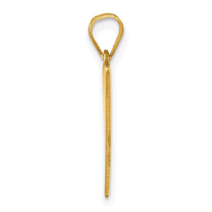 14k Yellow Gold Class Of 2026 Rally Flag / Graduation Charm Pendant for Women