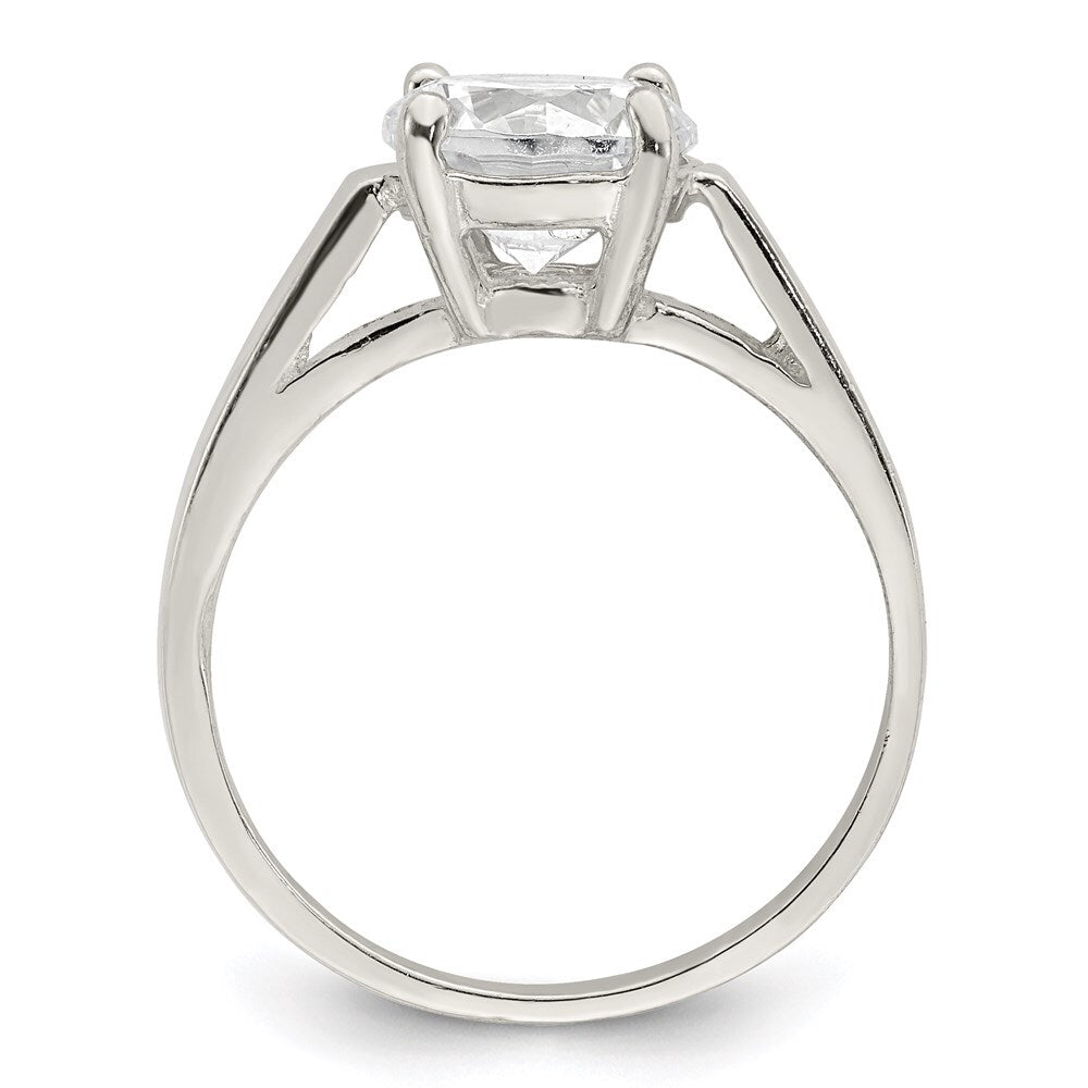 Sterling Silver Cubic Zirconia Ring Size 8