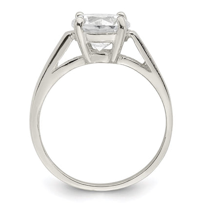 Sterling Silver Cubic Zirconia Ring Size 8