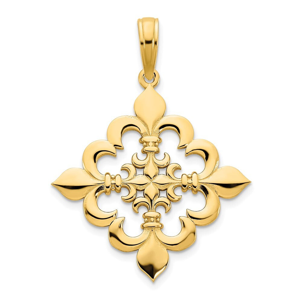 14k Yellow Gold Fancy Pendant for Women