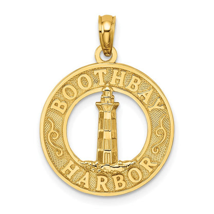 14k Yellow Gold BOOTHBAY HARBOR Lighthouse Charm Pendant for Women