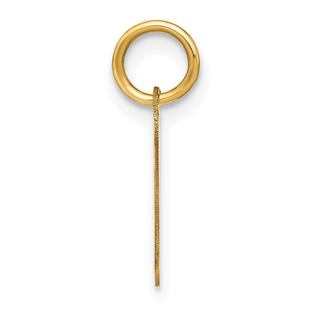 14k Yellow Gold Letter V Initial Pendant for Women