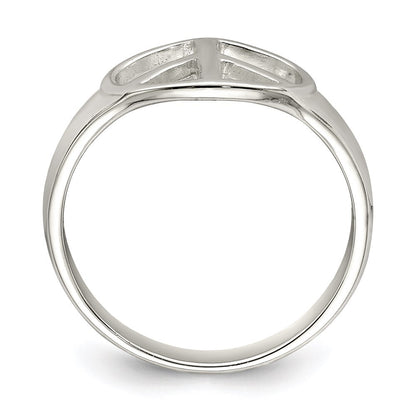 Sterling Silver Peace Sign Ring Size 6