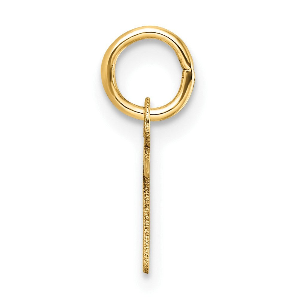 14k Yellow Gold Uppercase Letter N Initial Charm Pendant