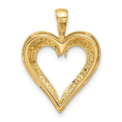 14k Yellow Gold Polished Heart Pendant for Women