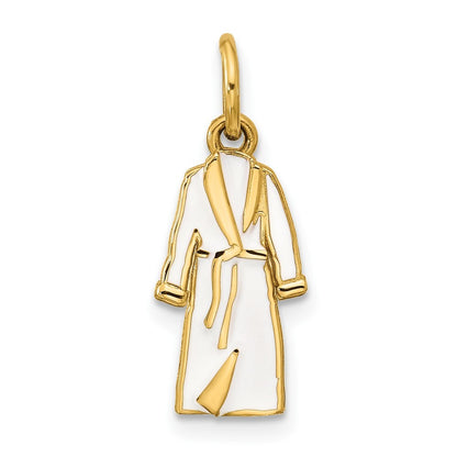 14k Yellow Gold Bathrobe Charm Pendant for Women