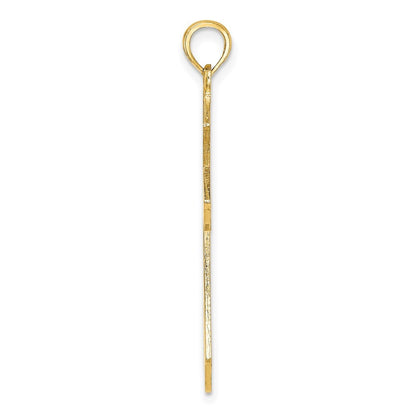 14k Yellow Gold Filigree Cross Charm