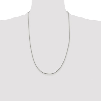 Sterling Silver Rhodium-plated 1.25mm Diamond-cut Round Franco Chain