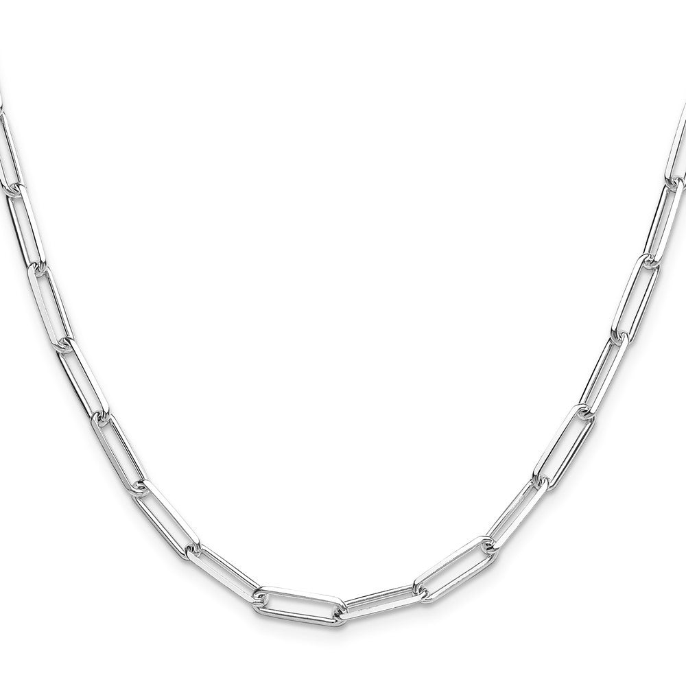 Sterling Silver 4.4mm Diamond-Cut Paperclip Chain Necklace