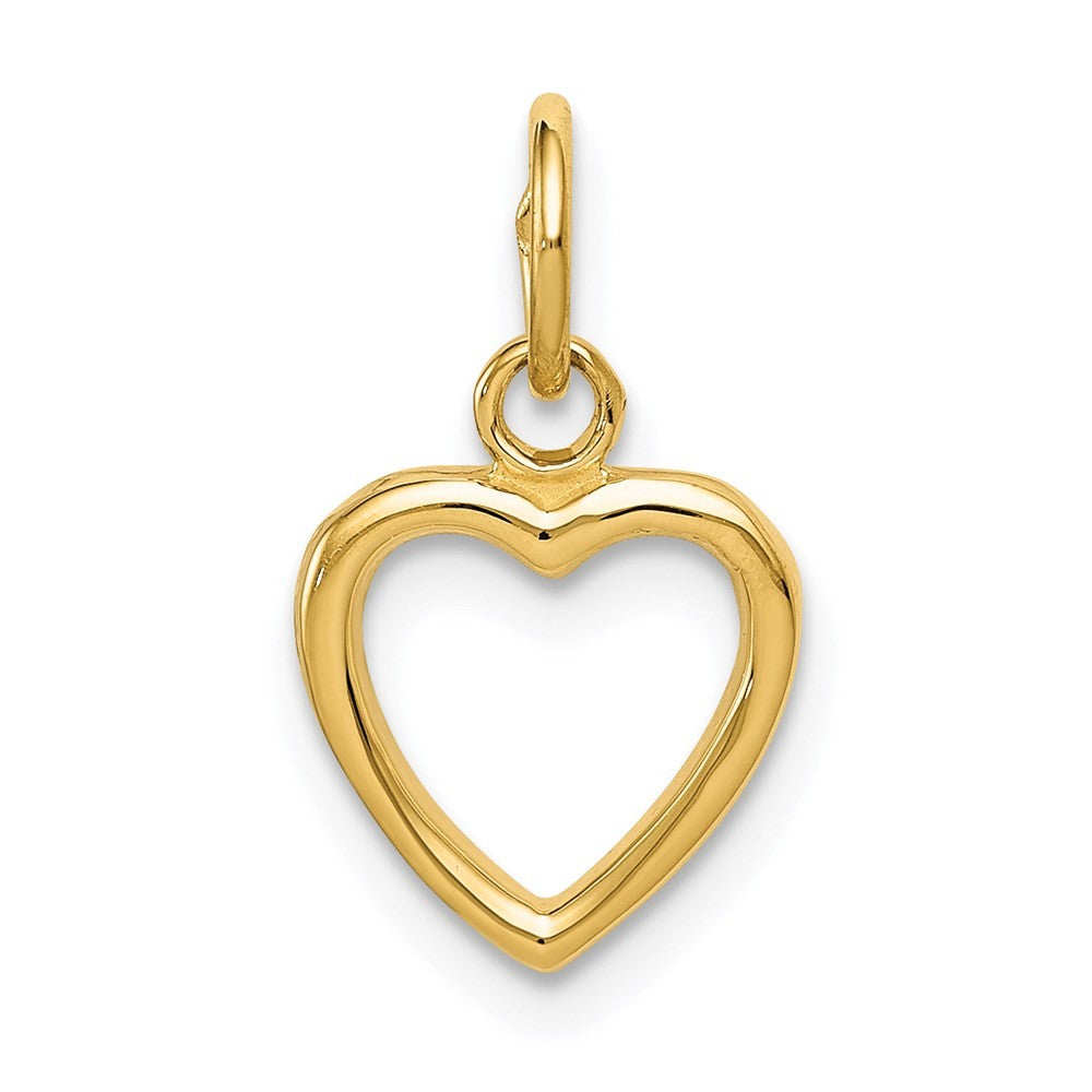 14k Yellow Gold Polished Cut-out Heart Pendant