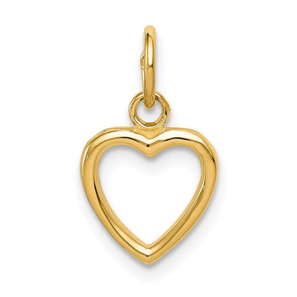 14k Yellow Gold Polished Cut-out Heart Pendant