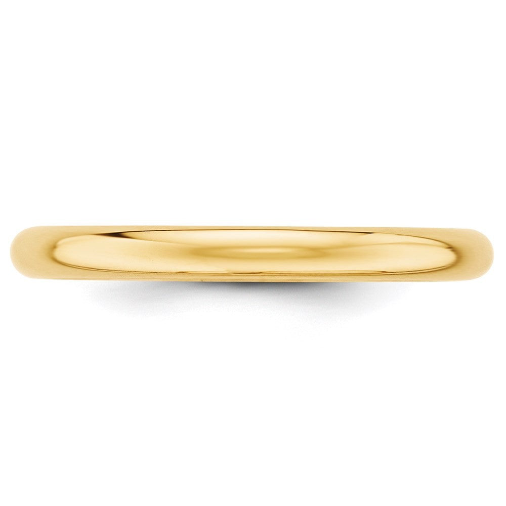 14k Yellow Gold  2.5mm Half Round Wedding Band Ring Size 5.5