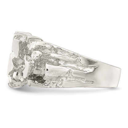 Sterling Silver Men's Nugget Ring Size 9
