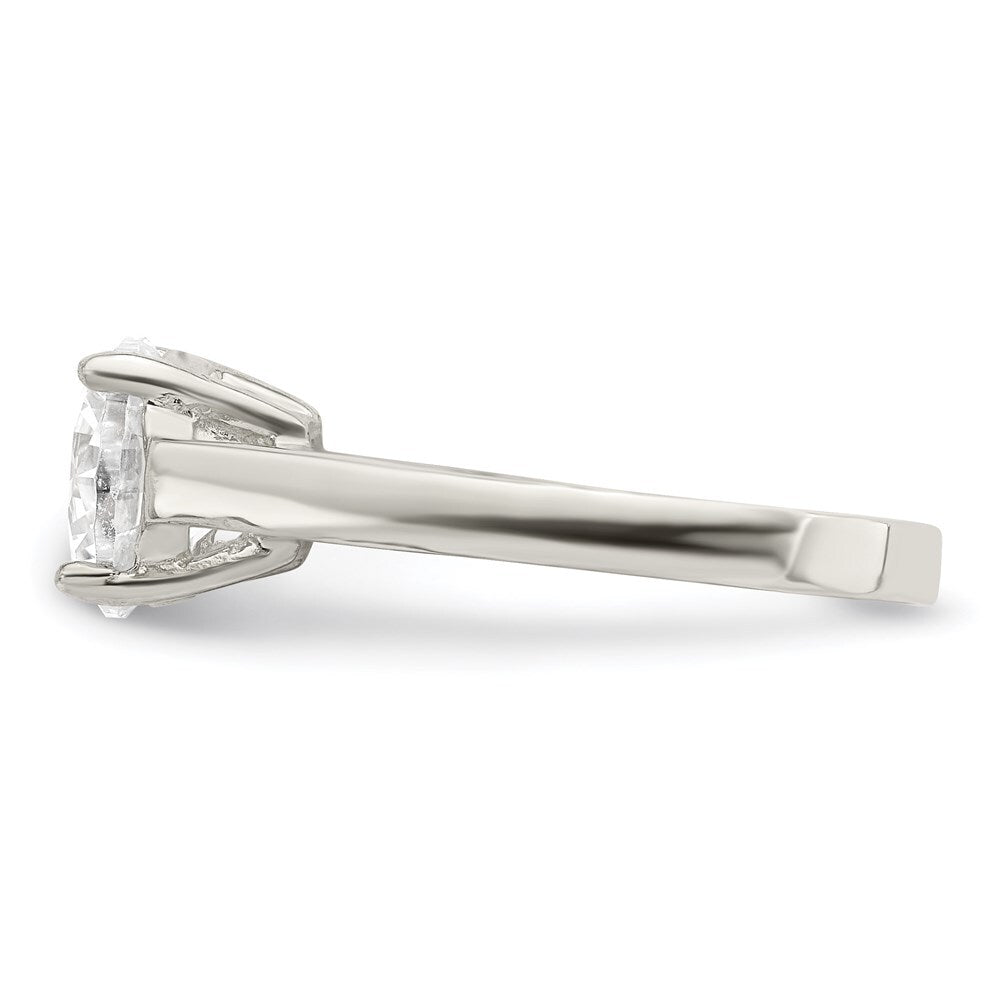 Sterling Silver Cubic Zirconia Ring Size 8