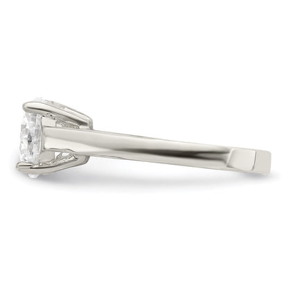 Sterling Silver Cubic Zirconia Ring Size 8