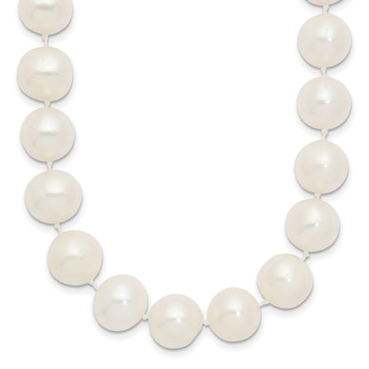 14k Yellow Gold 10-11mm White Freshwater Cultured Pearl 16 inch Necklace