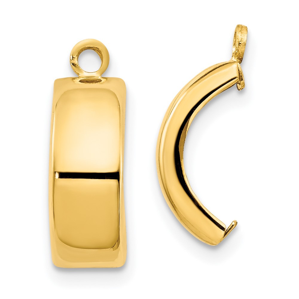 14k Yellow Gold Polished Earring Jackets