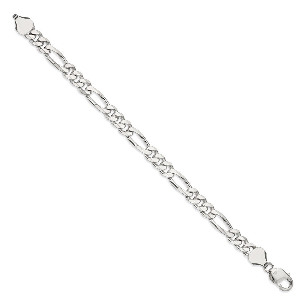 Sterling Silver 8mm Figaro Chain Bracelet