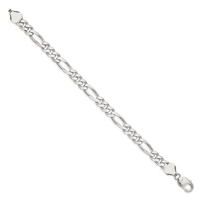 Sterling Silver 8mm Figaro Chain Bracelet