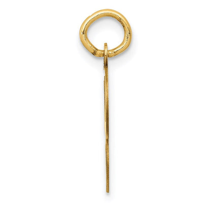 14k Yellow Gold Script Letter G Initial Charm Pendant for Women