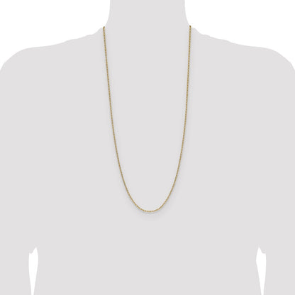 14k Yellow Gold 2.2mm Semi-Solid Beveled Paperclip Chain