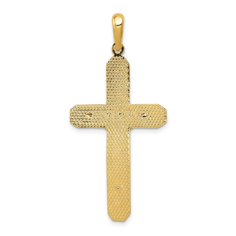 14k Yellow Gold Polished Crucifix Pendant