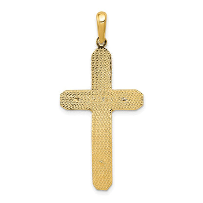 14k Yellow Gold Polished Crucifix Pendant