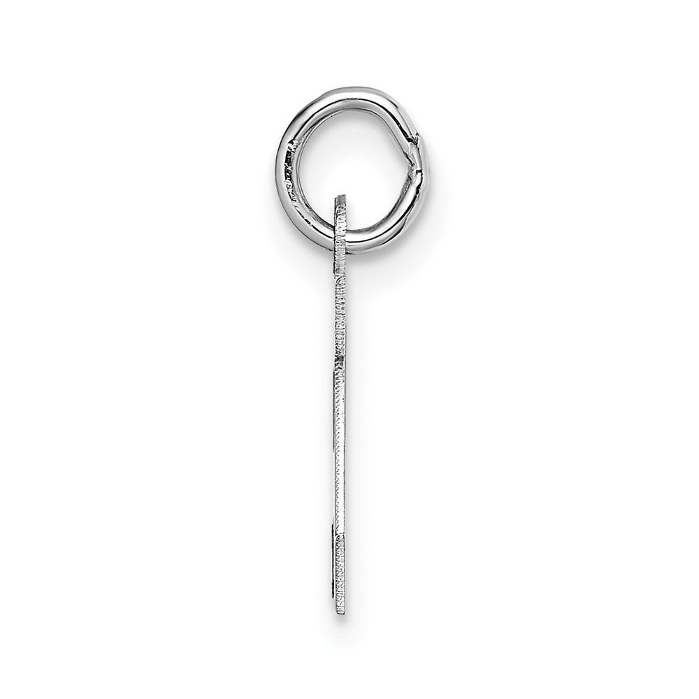 14K White Small Block Letter A Initial Charm