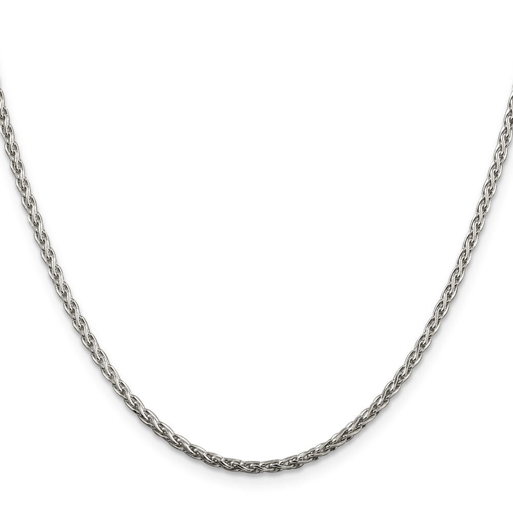 Sterling Silver 2mm Diamond-cut Spiga Chain