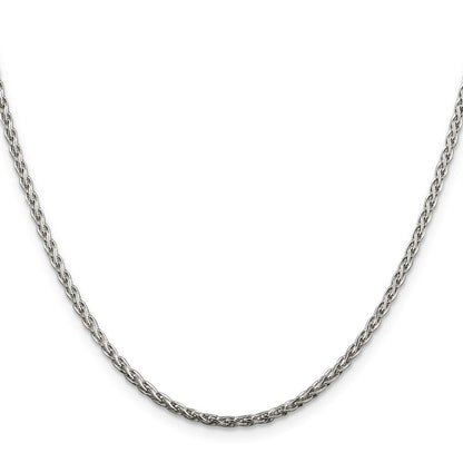 Sterling Silver 2mm Diamond-cut Spiga Chain