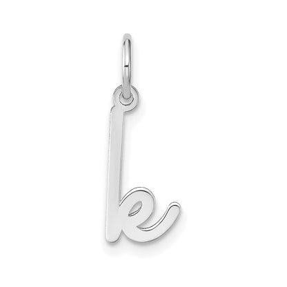 14k White Gold Lower case Letter K Initial Charm Pendant for Women