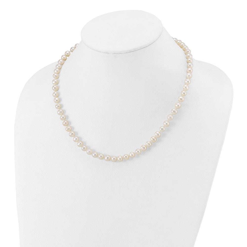 14k Yellow Gold 6-7mm White Freshwater Cultured Pearl 18 inch Necklace
