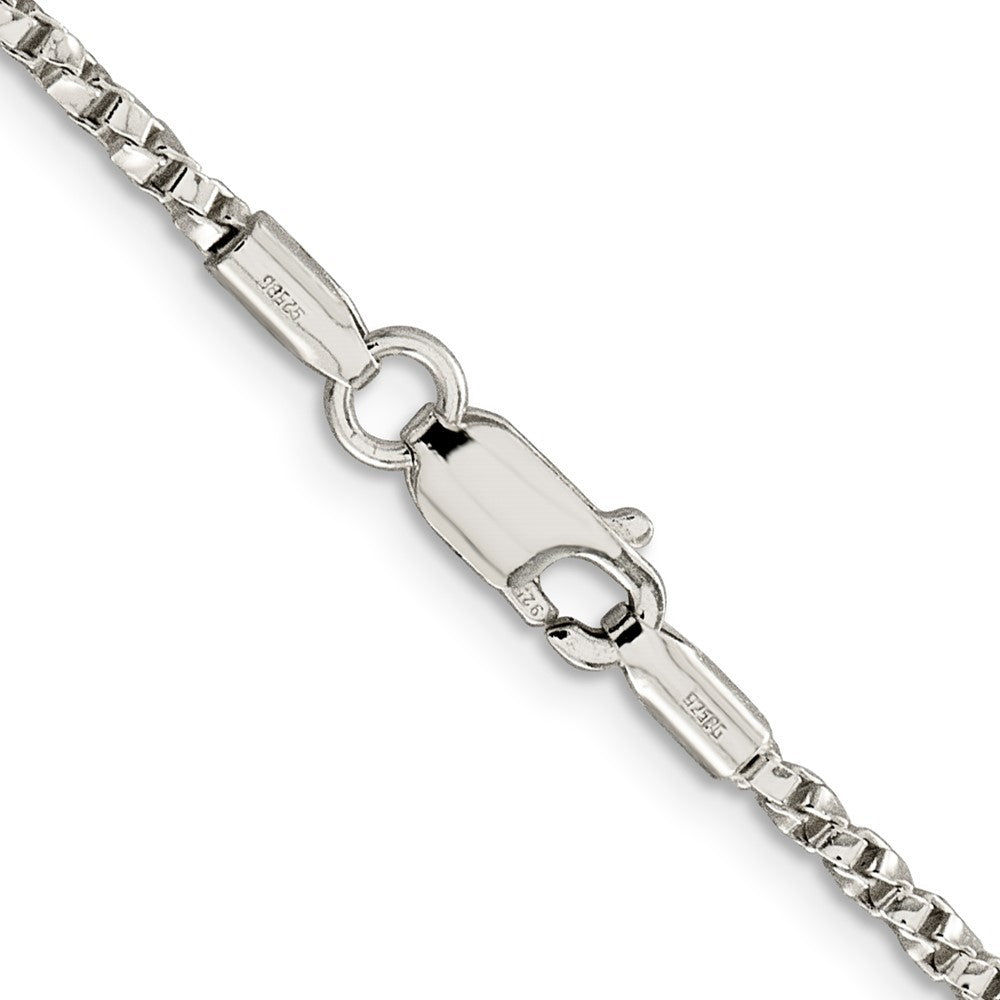 Sterling Silver 2.25mm Twisted Box Chain Necklace