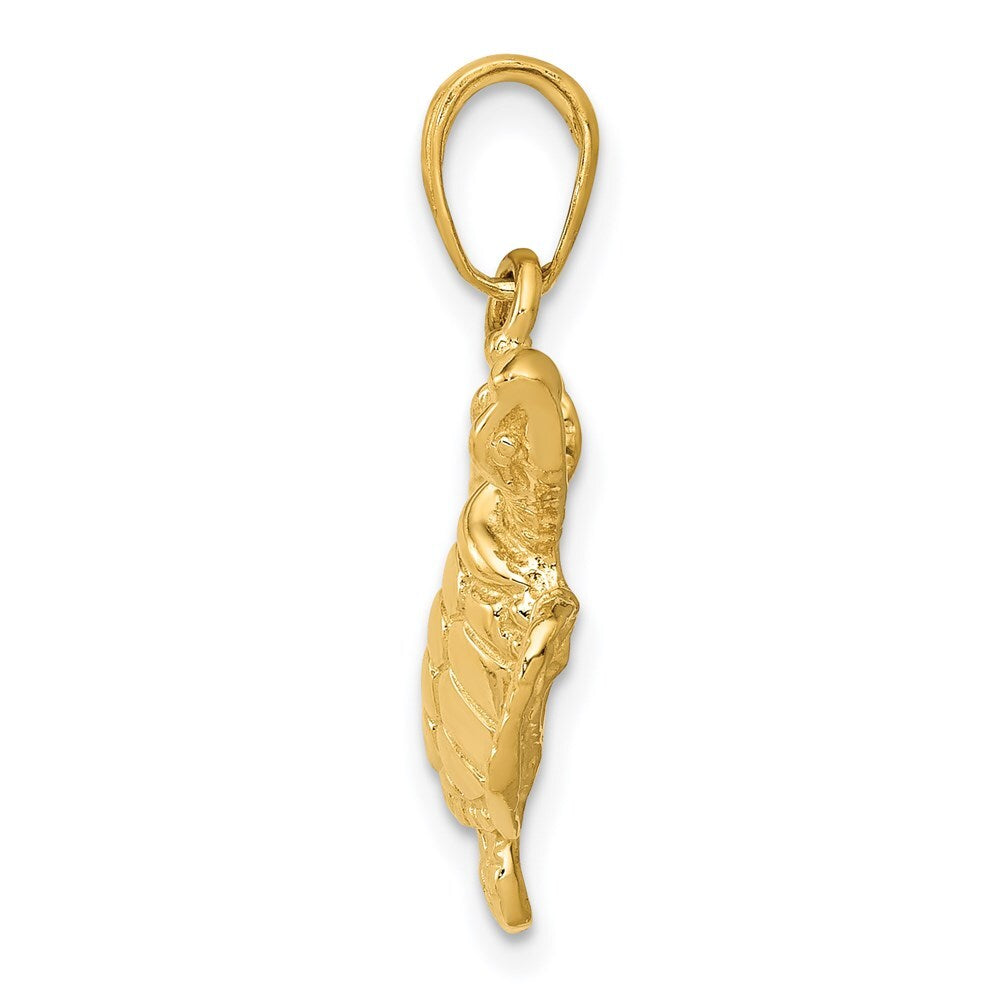 14k Yellow Gold Sea Turtle Pendant for Women