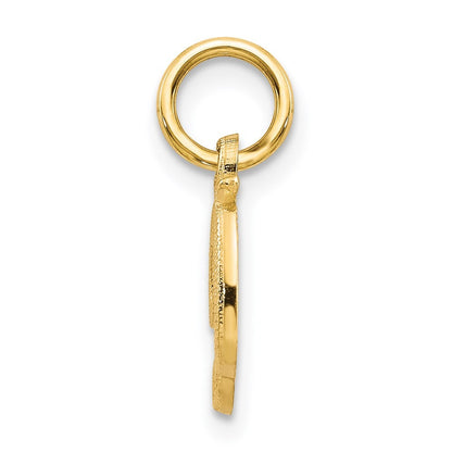 14k Yellow Gold Script Letter D Initial Charm
