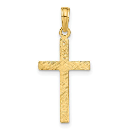 14k Yellow Gold Latin Cross Pendant
