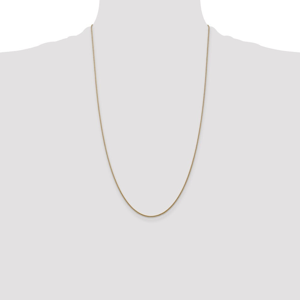 14k Yellow Gold 26 inch 1.05mm Diamond-cut Spiga with Lobster Clasp Chain