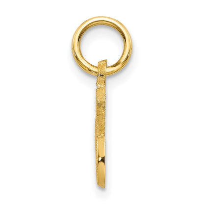 14k Yellow Gold Script Letter C Initial Charm