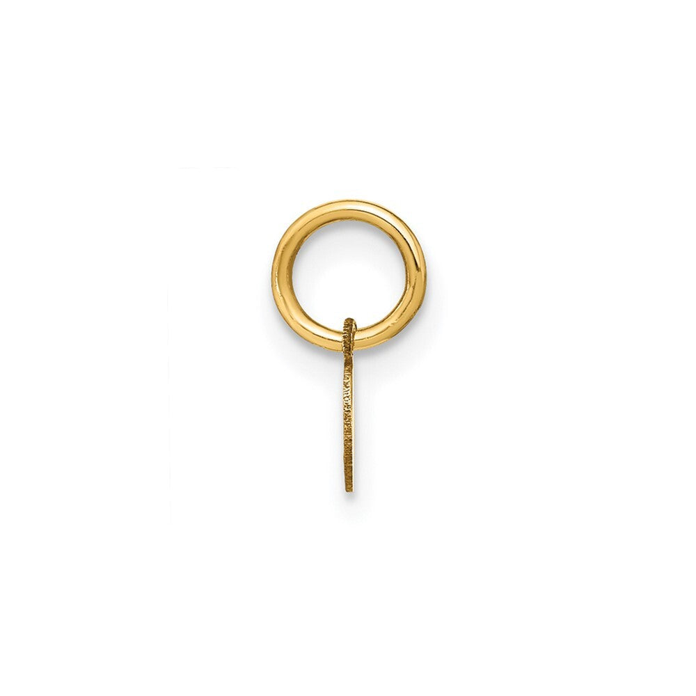14k Yellow Gold Lower case Letter E Initial Charm Pendant for Women