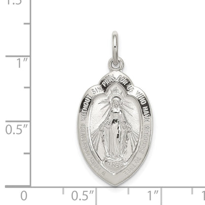 Sterling Silver Miraculous Medal Pendant Holiday Gift for Women