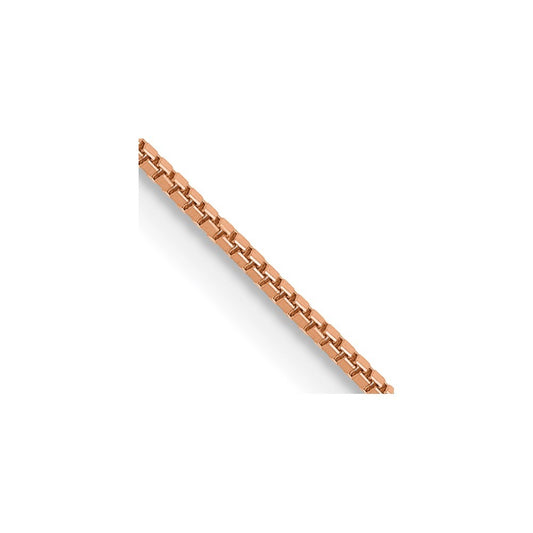 14K Rose Gold 20 inch .7mm Box Link Chain Necklace
