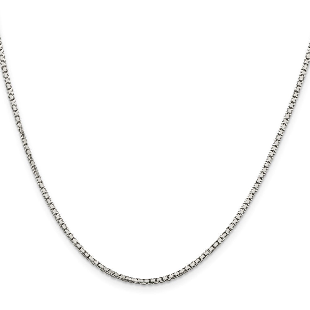 Sterling Silver 1.7mm 8 Sided Diamond-cut Box Chain Necklace