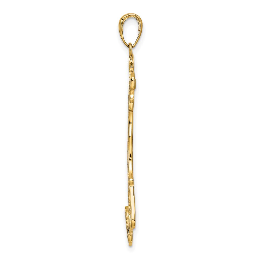 14k Yellow Gold Large Map with ITALY Pendant