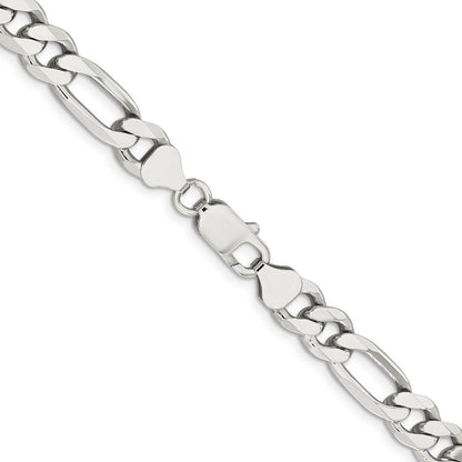 Sterling Silver 8mm Figaro Chain Necklace