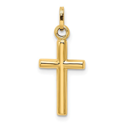 14k Yellow Gold Hollow Cross Pendant