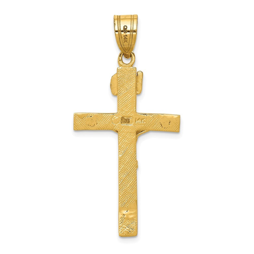 14k Yellow Gold INRI Crucifix Pendant