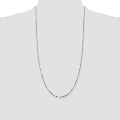 Sterling Silver Rhodium-plated 1.75mm Box Chain
